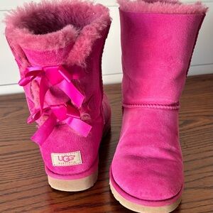 UGG Australia Hot Pink Bow Boots